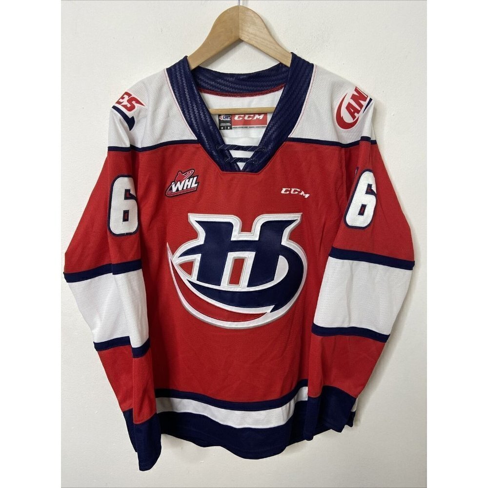 Leathbridge‎ Hurricanes Men M McKay Hockey Jersey WHL Juniors Red